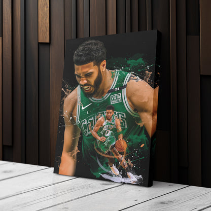 Jayson Tatum Celtics Canvas Print | Boston Basketball Wall Art