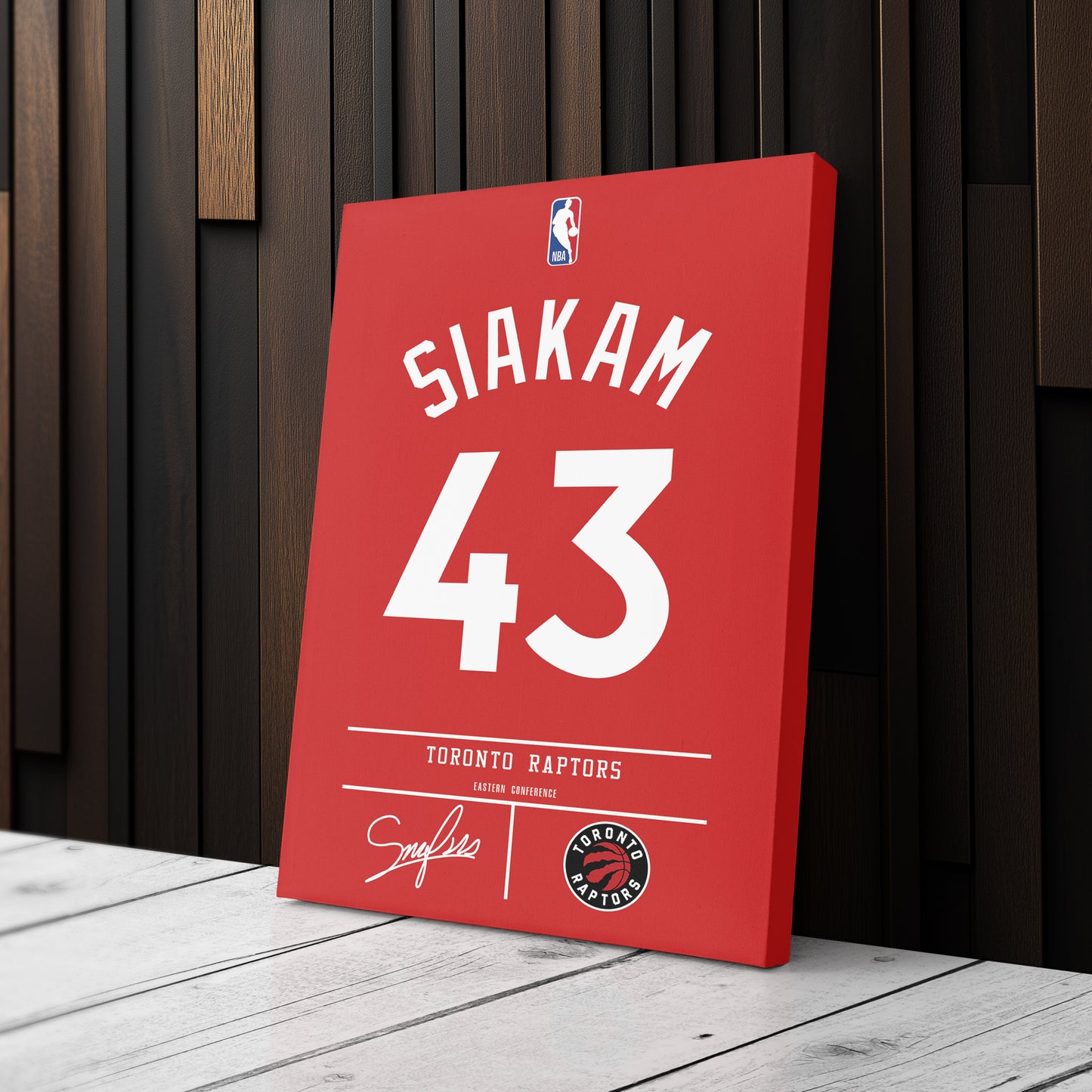 Pascal Siakam Raptors Jersey Canvas Print | Wall Art Decor