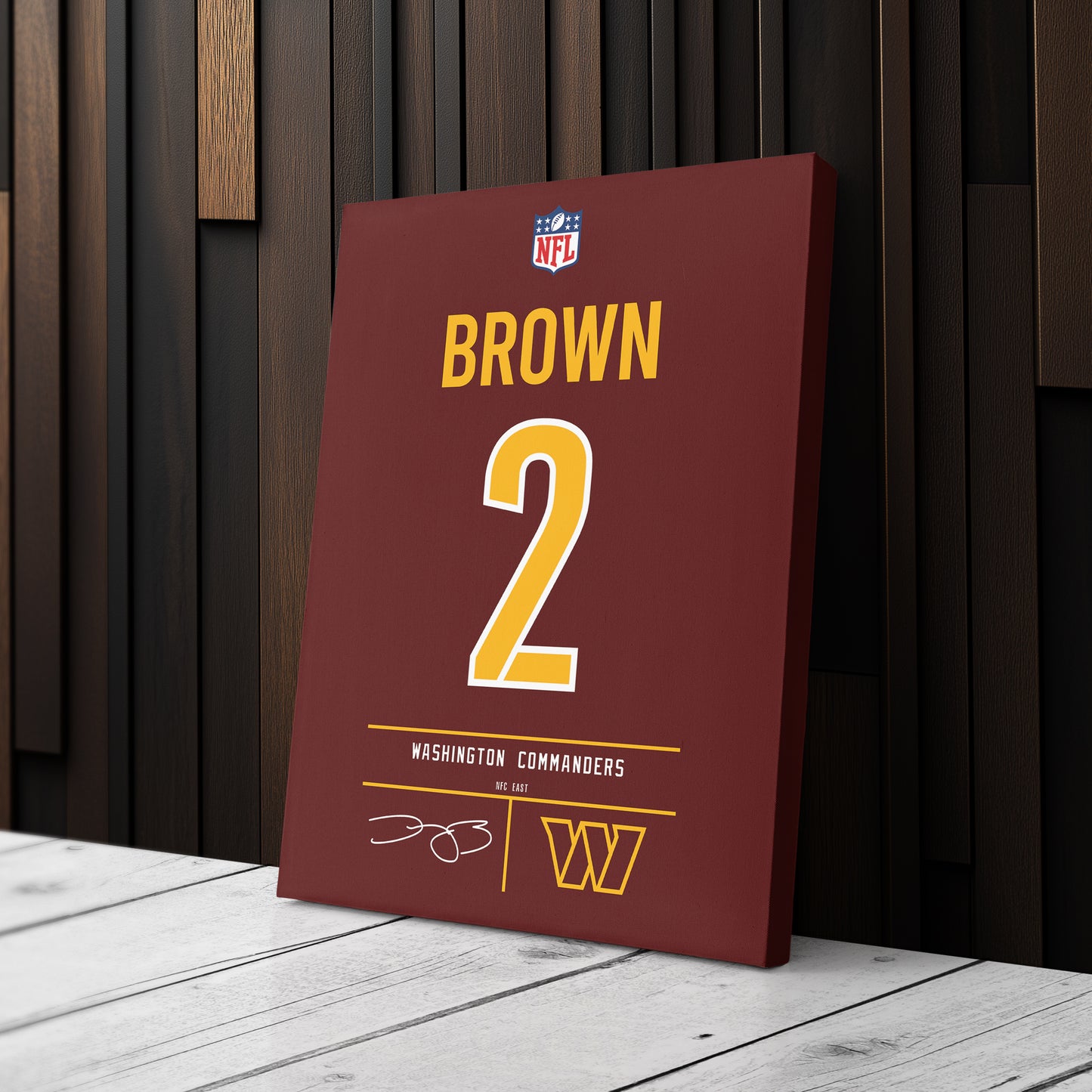 Dyami Brown Commanders Jersey Canvas Print | Wall Art Decor
