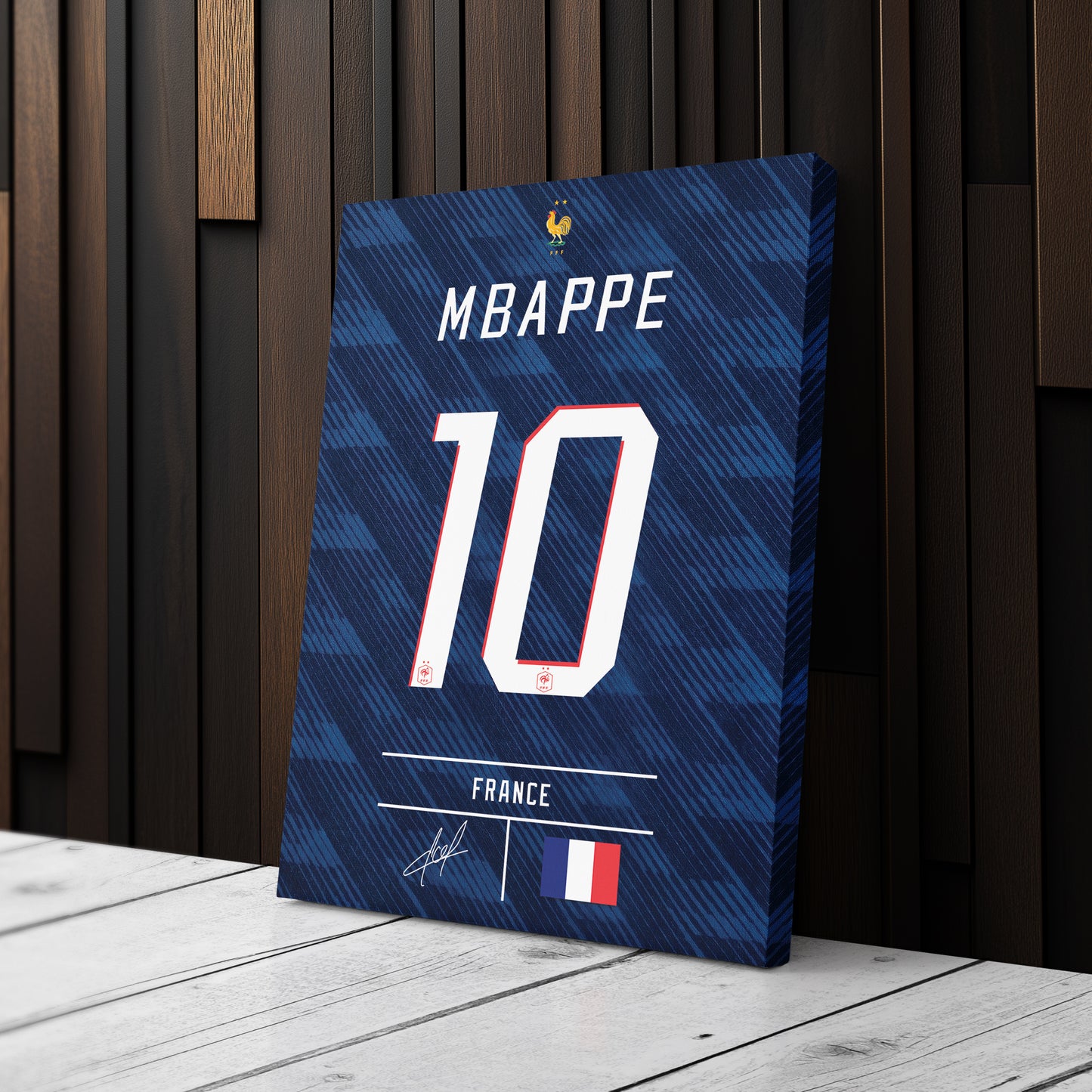 Kylian Mbappe France Jersey Canvas Wall Art