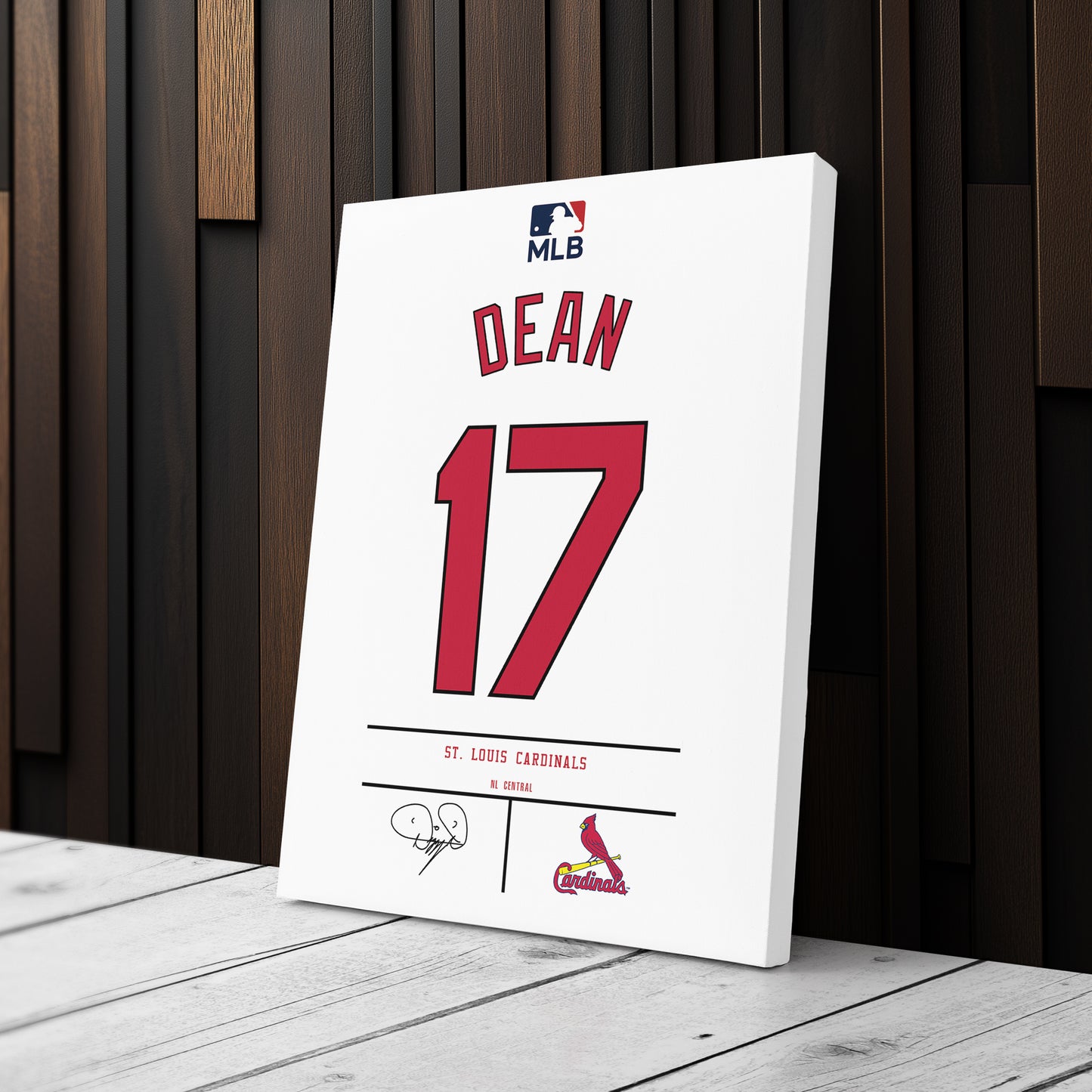 Dizzy Dean  St. Louis Cardinals  Jersey Canvas Wall Art