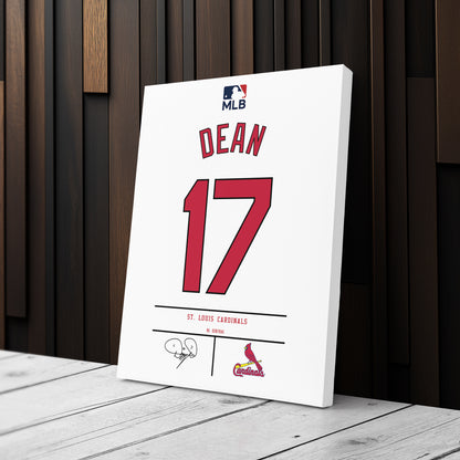 Dizzy Dean  St. Louis Cardinals  Jersey Canvas Wall Art
