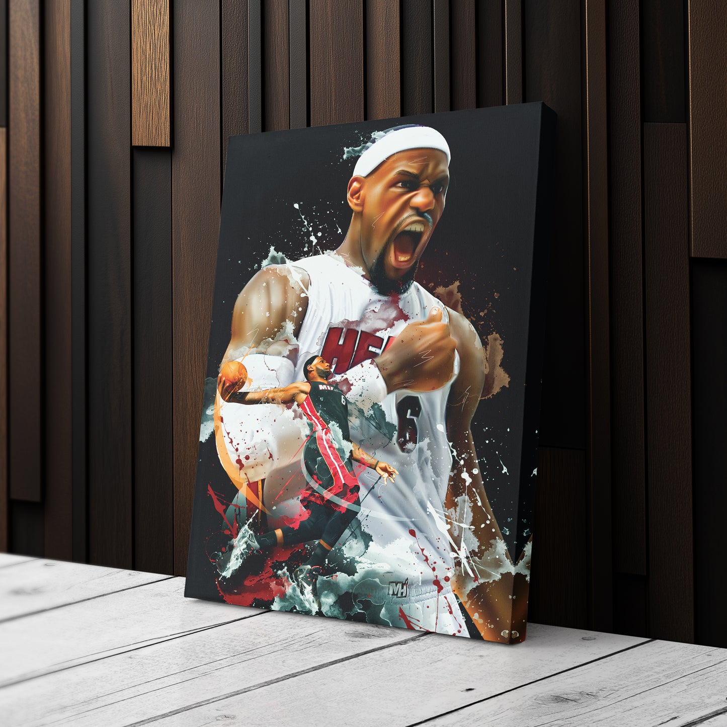 LeBron James Miami Heat Canvas Print | Basketball Wall Art