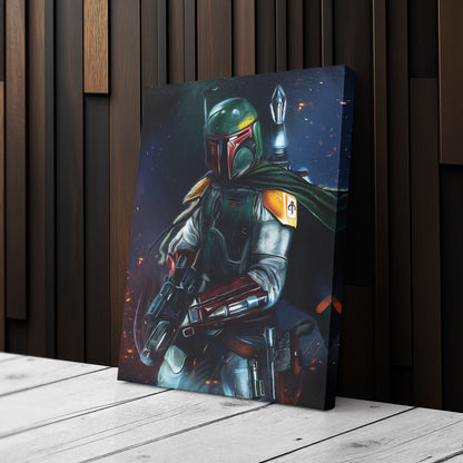 Boba Fett Canvas Print | Star Wars Bounty Hunter Wall Art