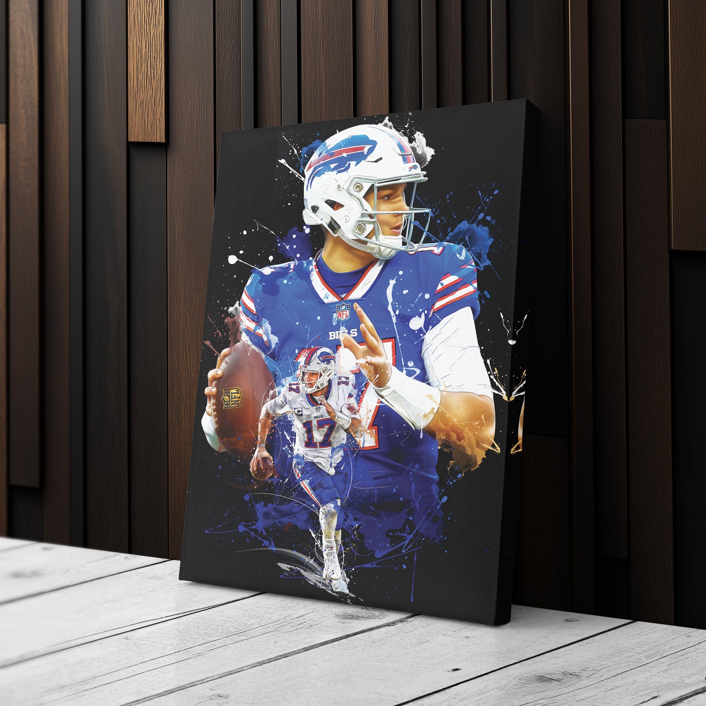 Josh Allen Bills Canvas Print | Buffalo Football Wall Art