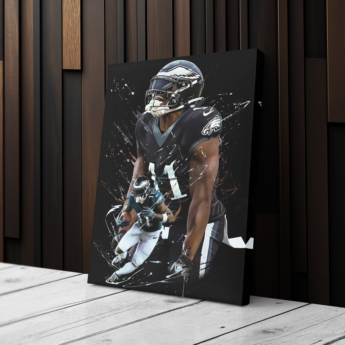 A. J. Brown Eagles Canvas Print | Philadelphia Football Wall Art