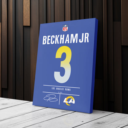 Odell Beckham Jr.  Rams Jersey Canvas Print | Wall Art Decor