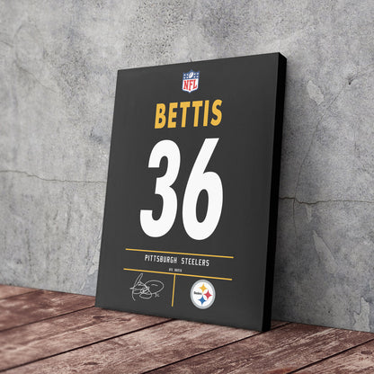 Jerome Bettis Steelers Jersey Canvas Print | Wall Art Decor