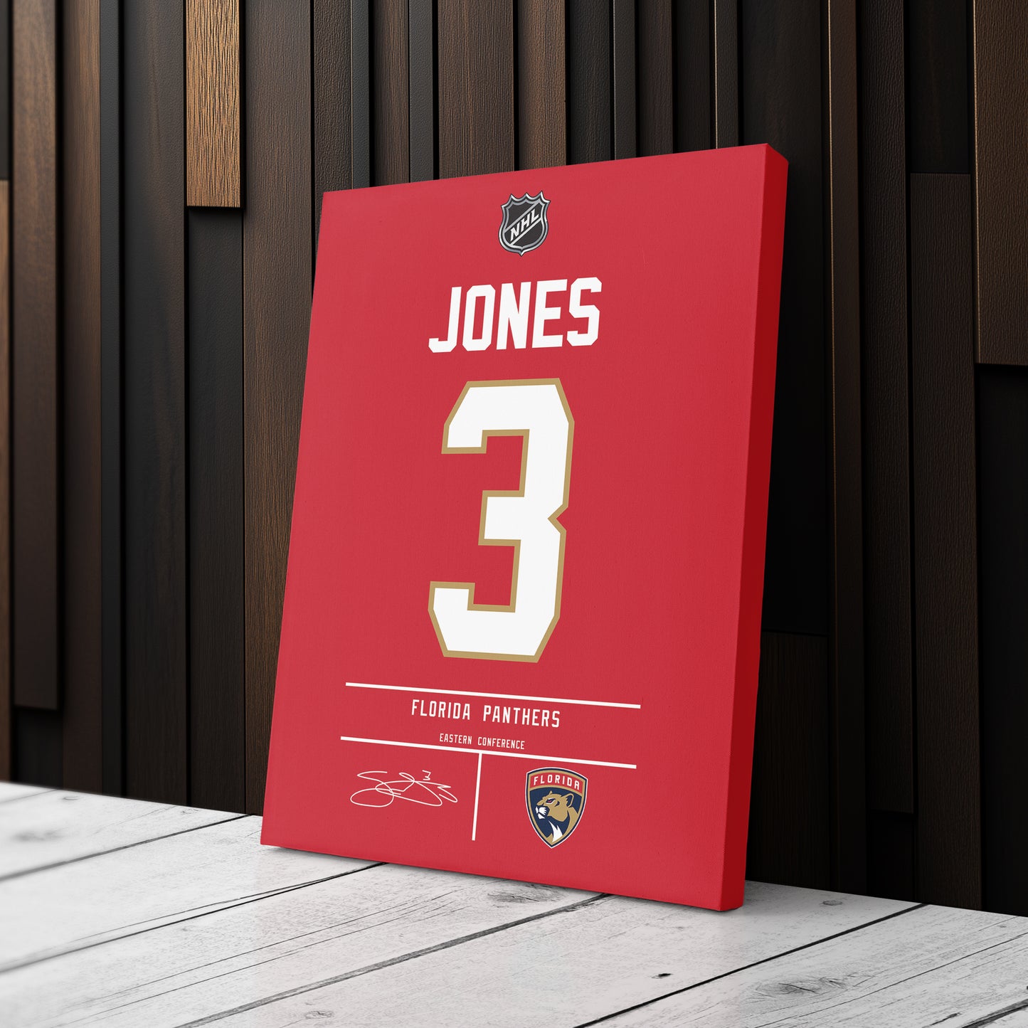 Seth Jones Florida Panthers Jersey Canvas Wall Art