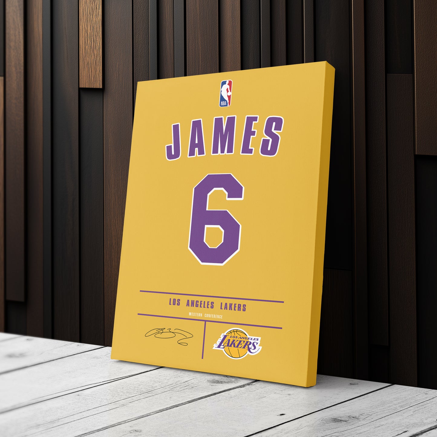 Lebron James Lakers #6 Jersey Canvas Print | Wall Art Decor