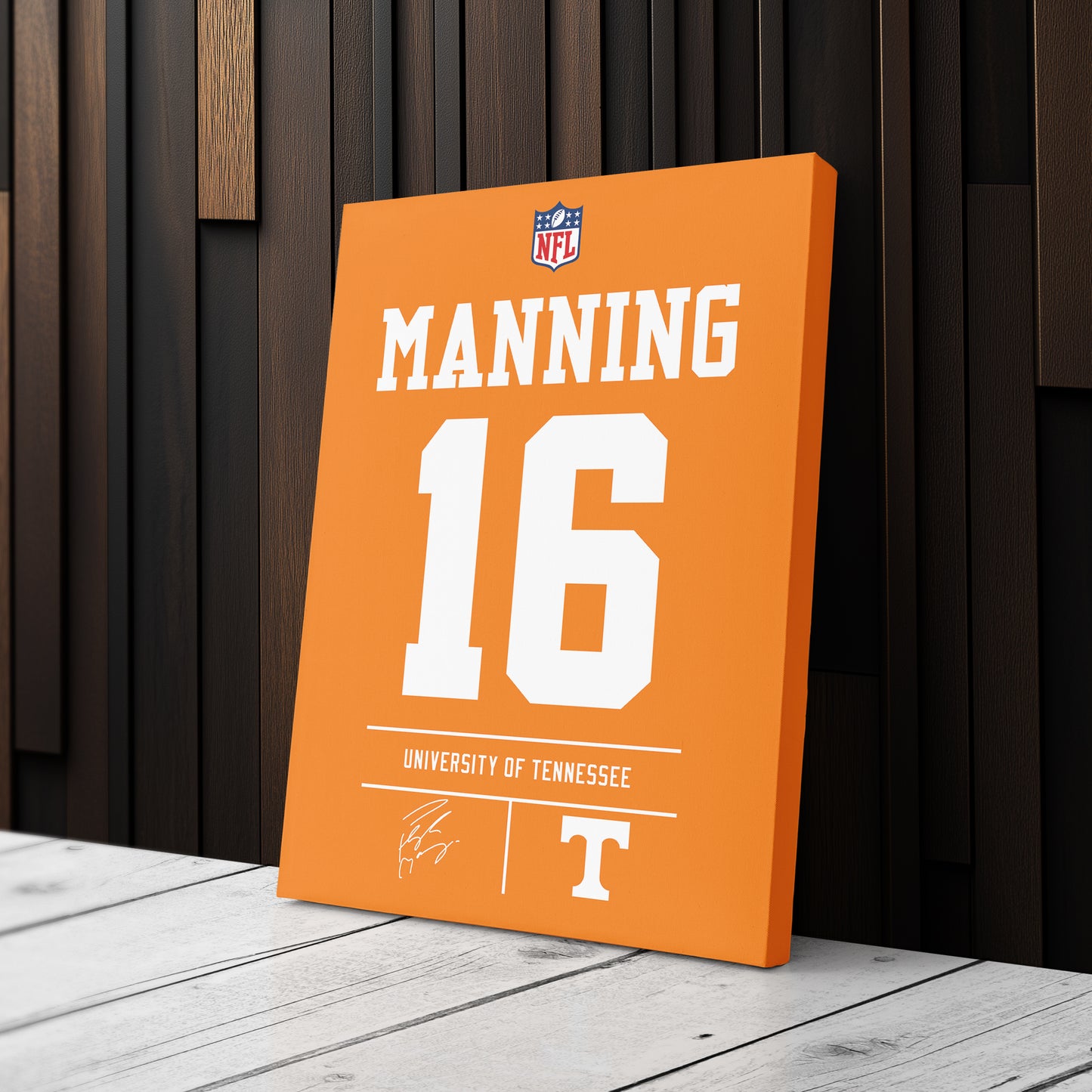 Peyton Manning University of Tennessee Jersey Canvas Wall Art