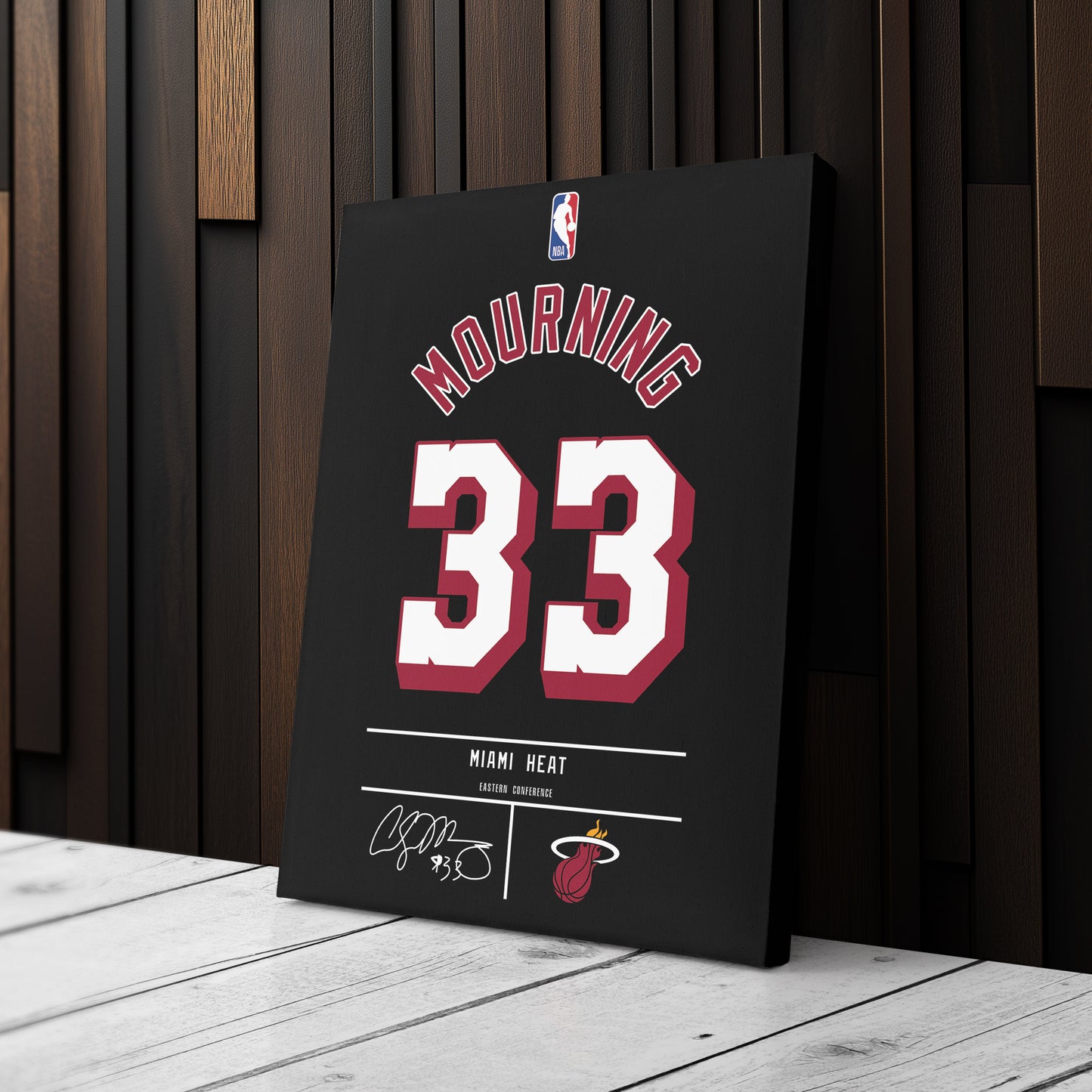 Alonzo Mourning Heat Jersey Canvas Print | Wall Art Decor