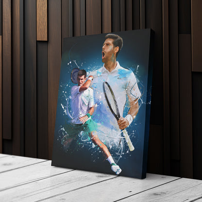Novak Djokovic Canvas Print | Tennis Champion Wall Art