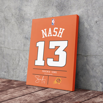 Steve Nash Suns Jersey Canvas Print | Wall Art Decor