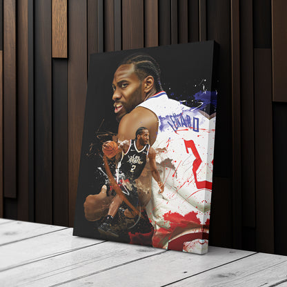 Kawhi Leonard Clippers Canvas Print | Los Angeles Basketball Wall Art