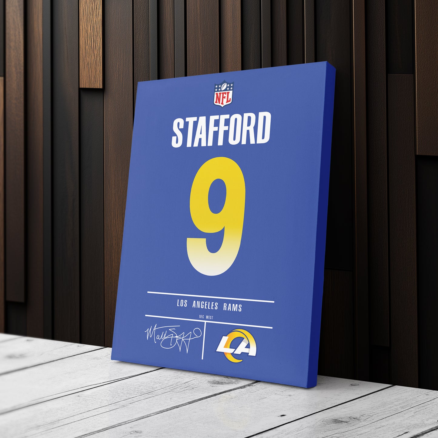 Matthew Stafford Rams Jersey Canvas Print | Wall Art Decor