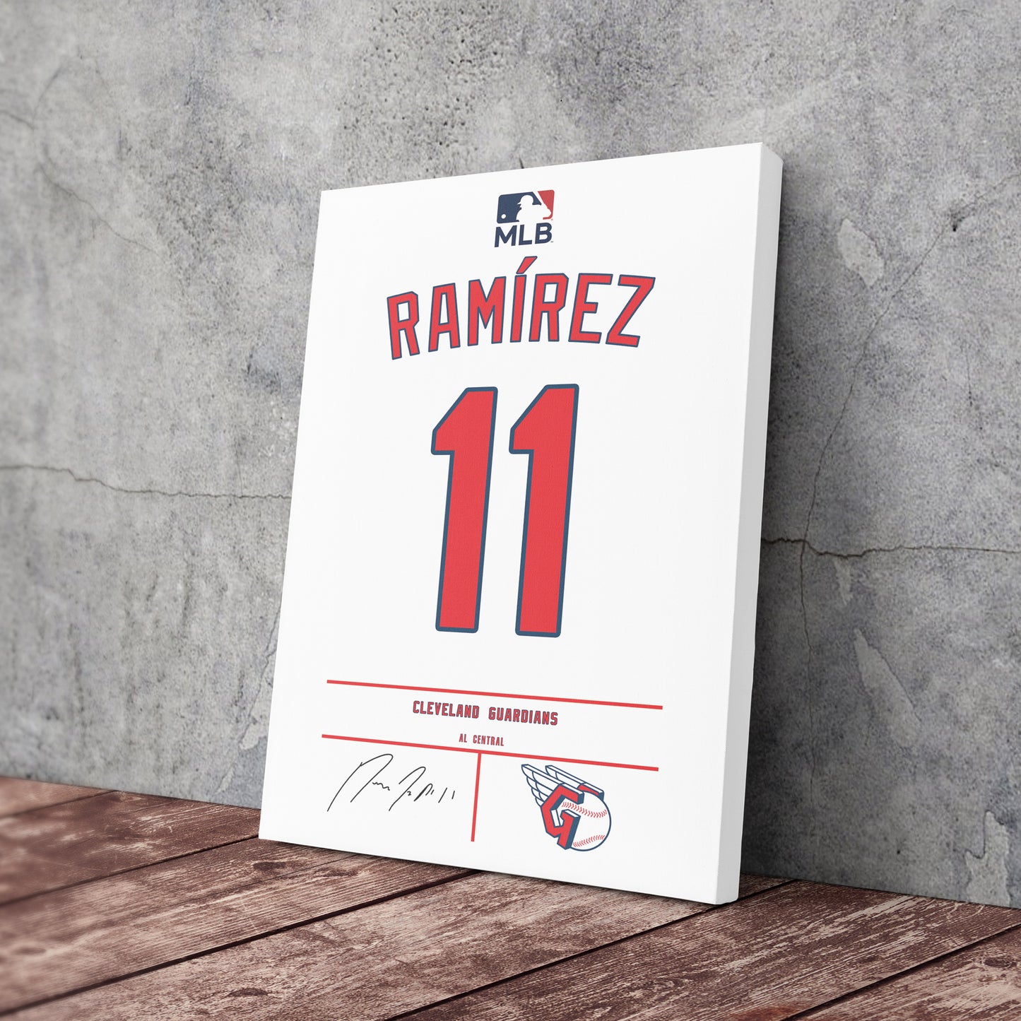 José Ramírez Guardians Jersey Canvas Print | Wall Art Decor