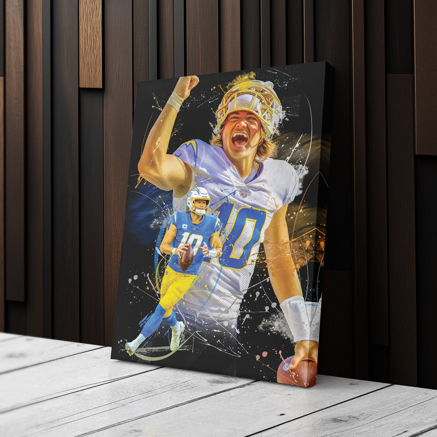 Justin Herbert Chargers Canvas Print | Los Angeles Football Wall Art