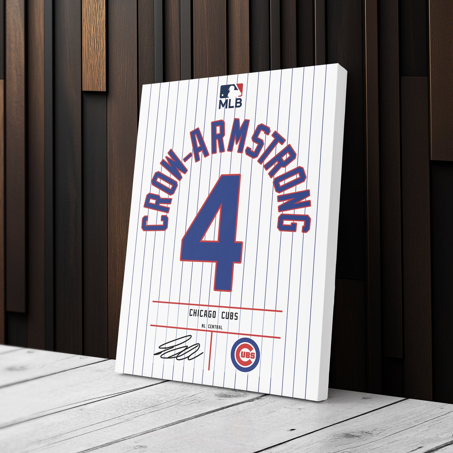 Pete Crow-Armstrong Chicago Cubs Jersey Canvas Wall Art