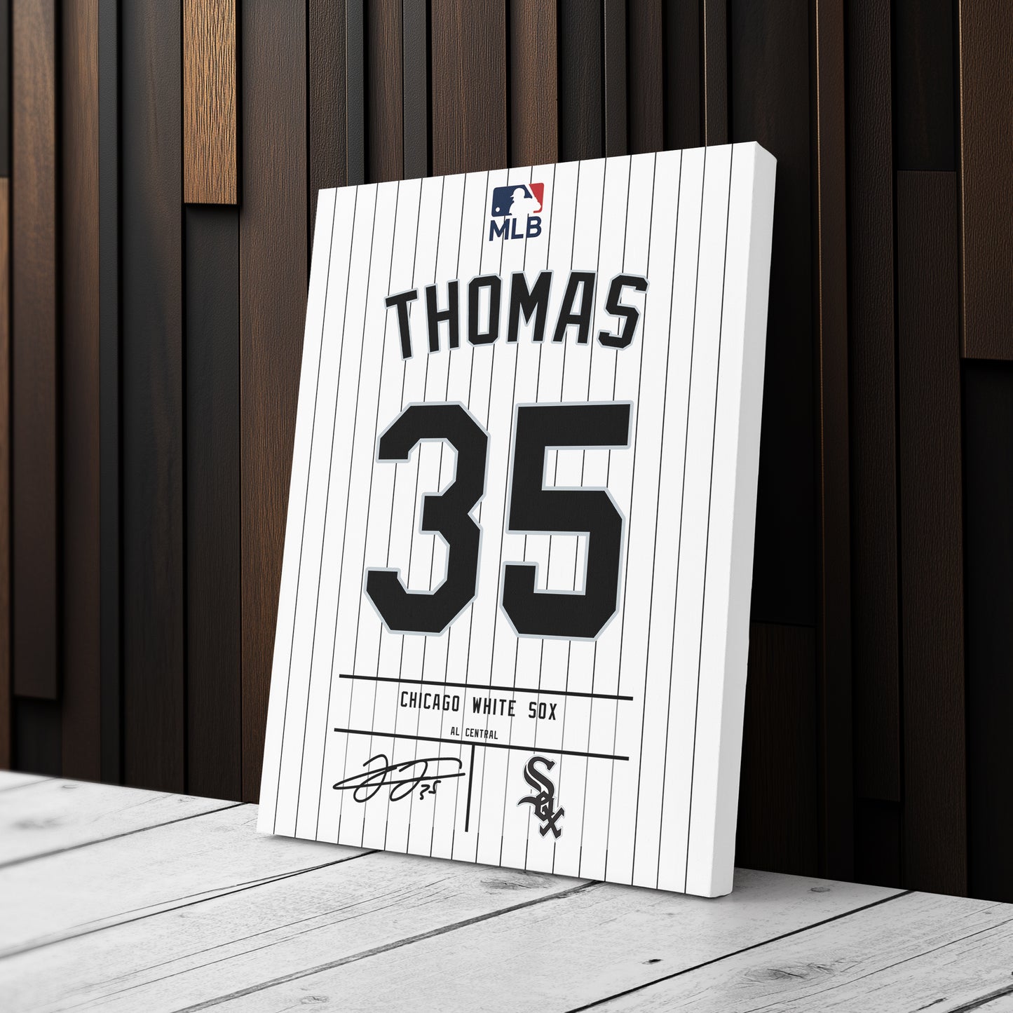 Frank Thomas White Sox Jersey Canvas Print | Wall Art Decor