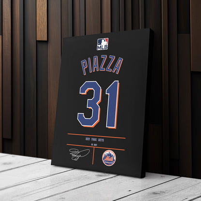 Mike Piazza Mets Jersey Canvas Print | Wall Art Decor
