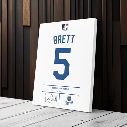 George Brett Kansas City Royals Jersey Canvas Print | Wall Art Decor