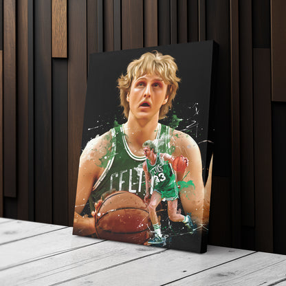 Larry Bird Celtics Canvas Print | Boston Basketball Wall Art