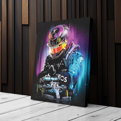 Lewis Hamilton Mercedes-AMG Petronas Canvas Print | F1 Champion Wall Art