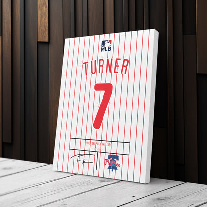 Trea Turner Phillies Jersey Canvas Print | Wall Art Decor