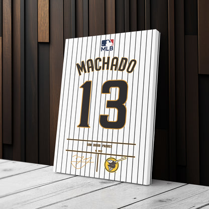 Manny Machado Padres Jersey Canvas Print | Wall Art Decor