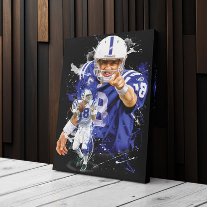 Peyton Manning Colts Canvas Print | Indianapolis Football Wall Art
