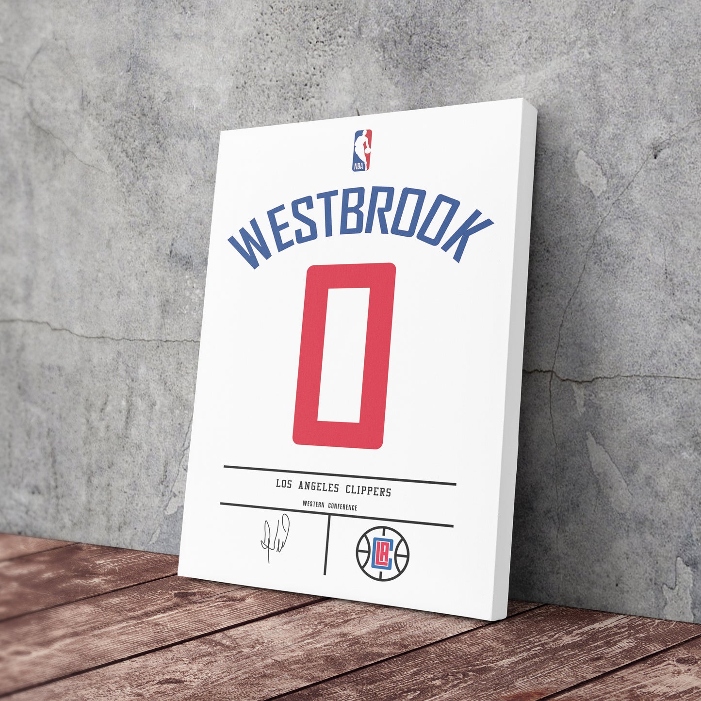 Russell Westbrook Clippers Jersey Art