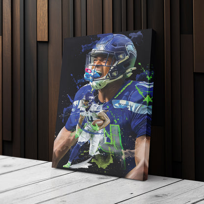 DK Metcalf Seahawks Canvas Print | Seattle Football Wall Art