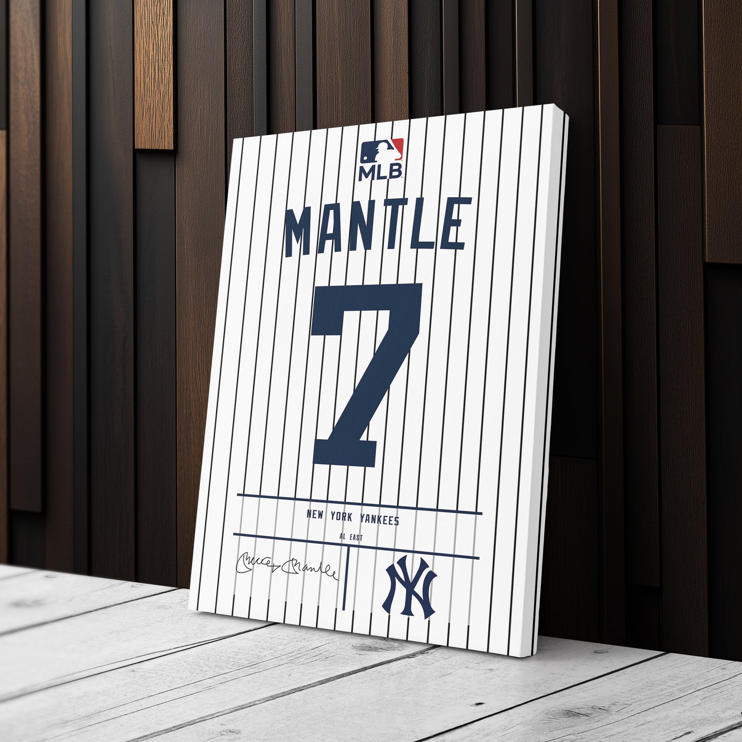 Mickey Mantle Yankees Jersey Canvas Print | Wall Art Decor