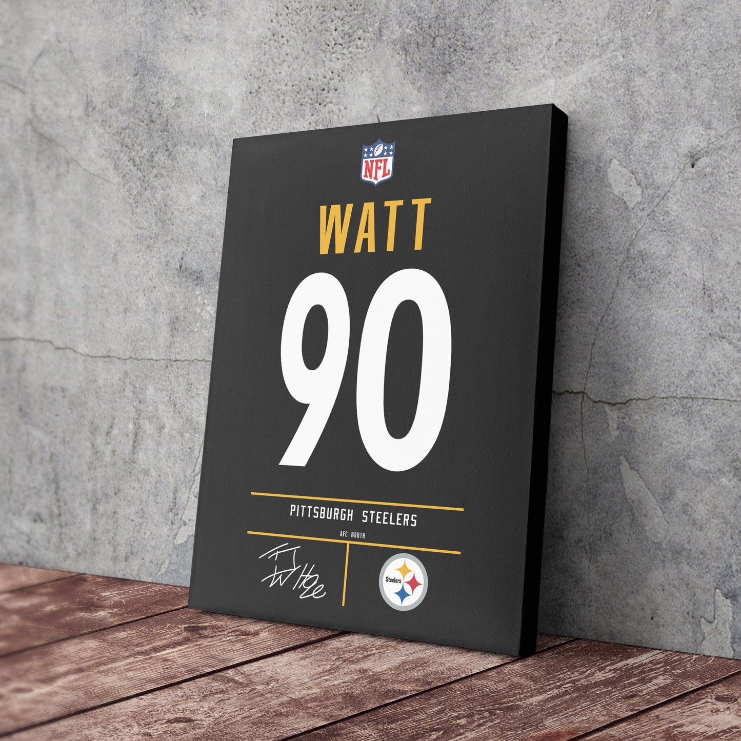 T. J. Watt Steelers Jersey Canvas Print | Wall Art Decor