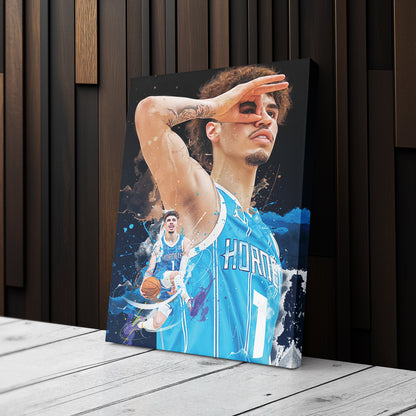 LaMelo Ball Hornets Canvas Print | Charlotte Basketball Wall Art