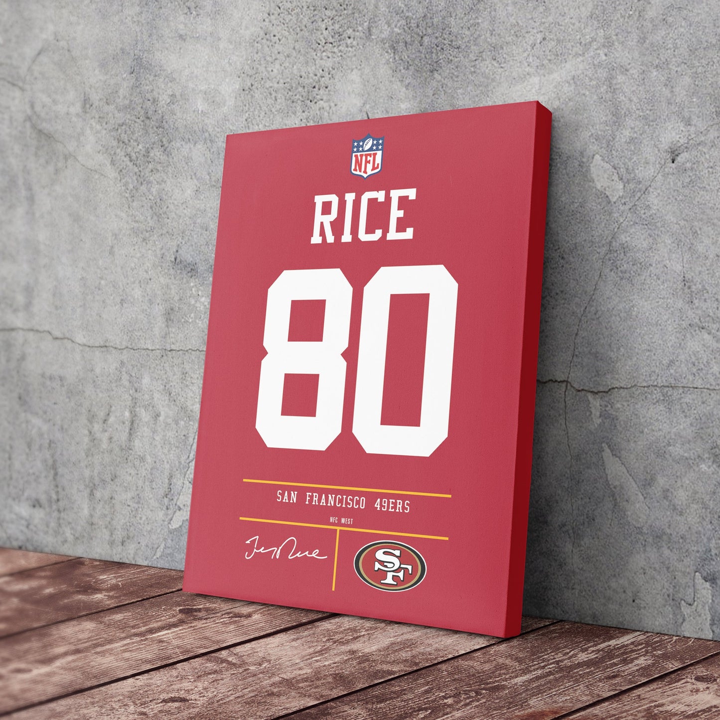 Jerry Rice 49ers Jersey Canvas Print | Wall Art Decor