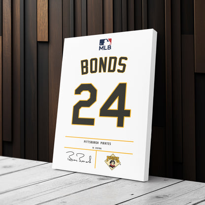 Barry Bonds Pirates Jersey Canvas Print | Wall Art Decor