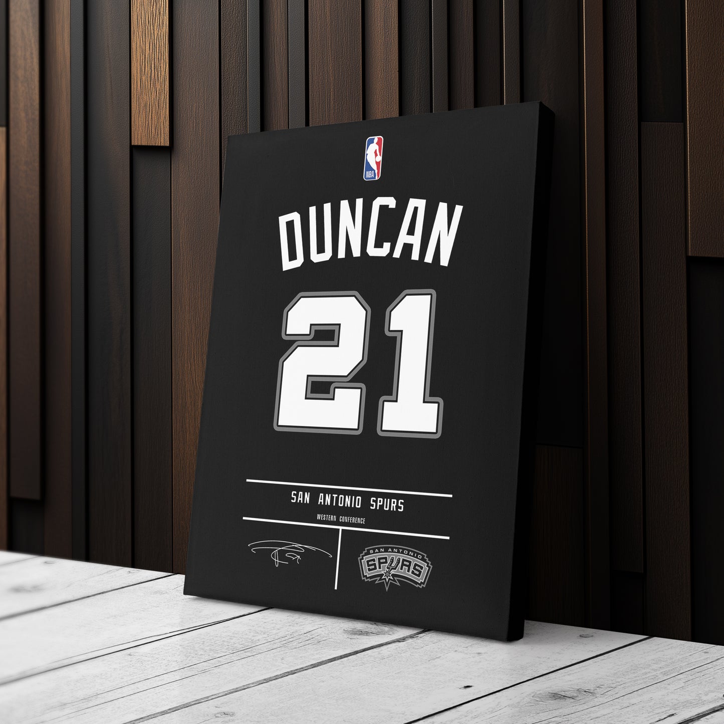 Tim Duncan Spurs Jersey Canvas Print | Wall Art Decor