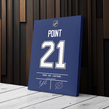 Brayden Point Tampa Bay Lightning Jersey Canvas Wall Art