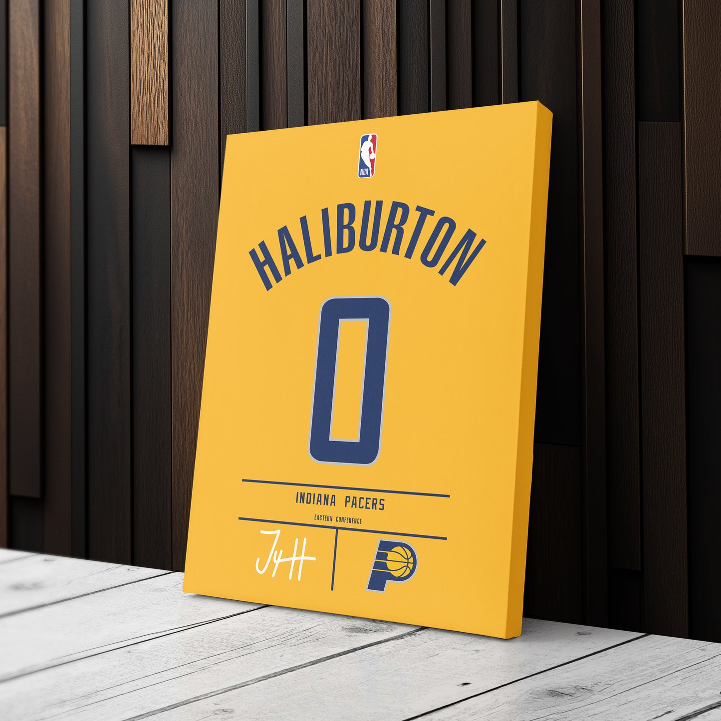 Tyrese Haliburton Indiana Pacers Jersey Canvas Wall Art