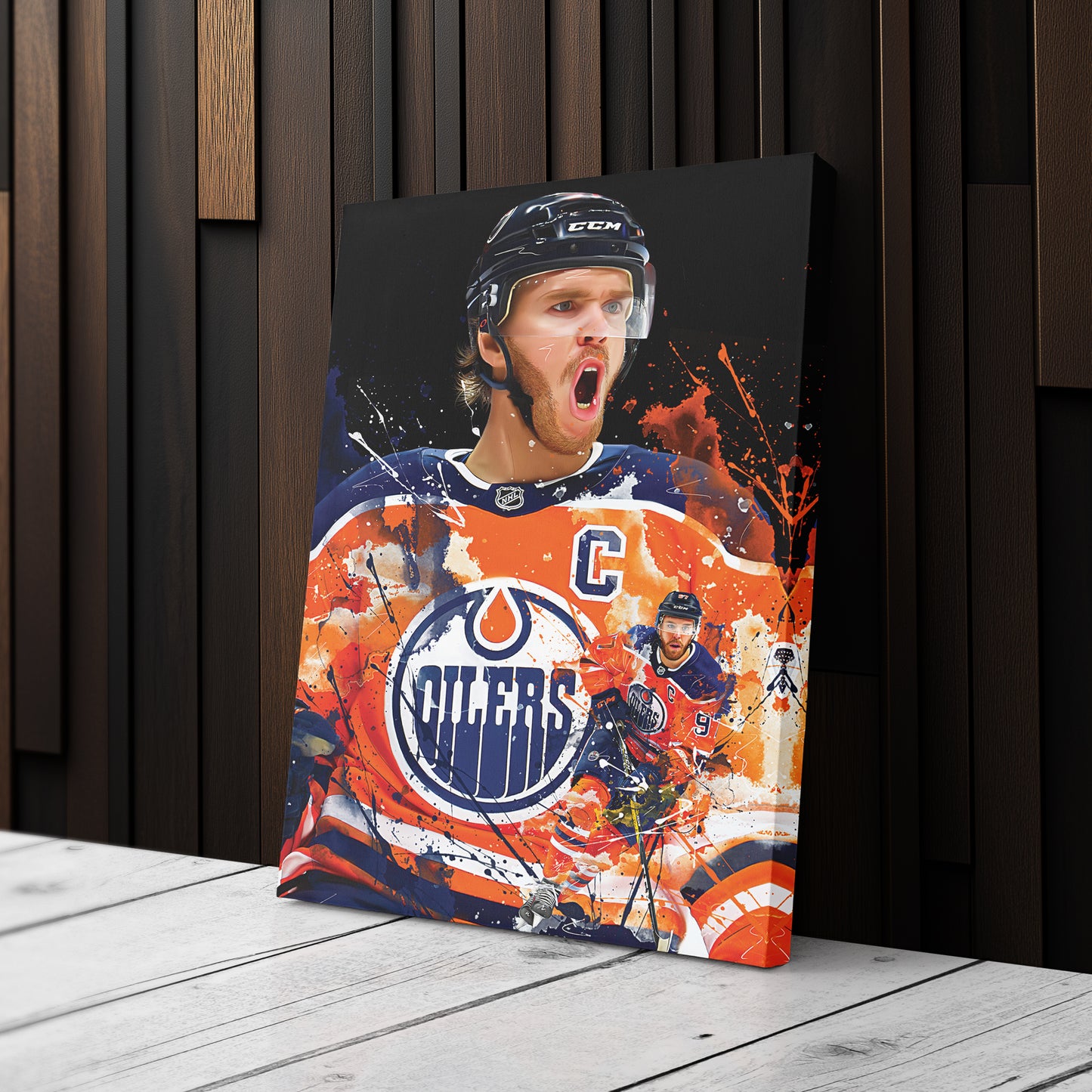 Connor McDavid Edmonton Oilers Canvas Print | NHL Hockey Wall Art