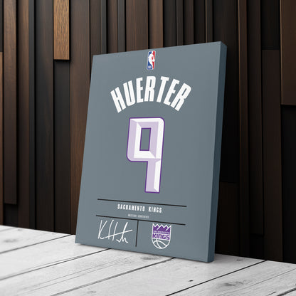 Kevin Huerter Kings Jersey Canvas Print | Wall Art Decor