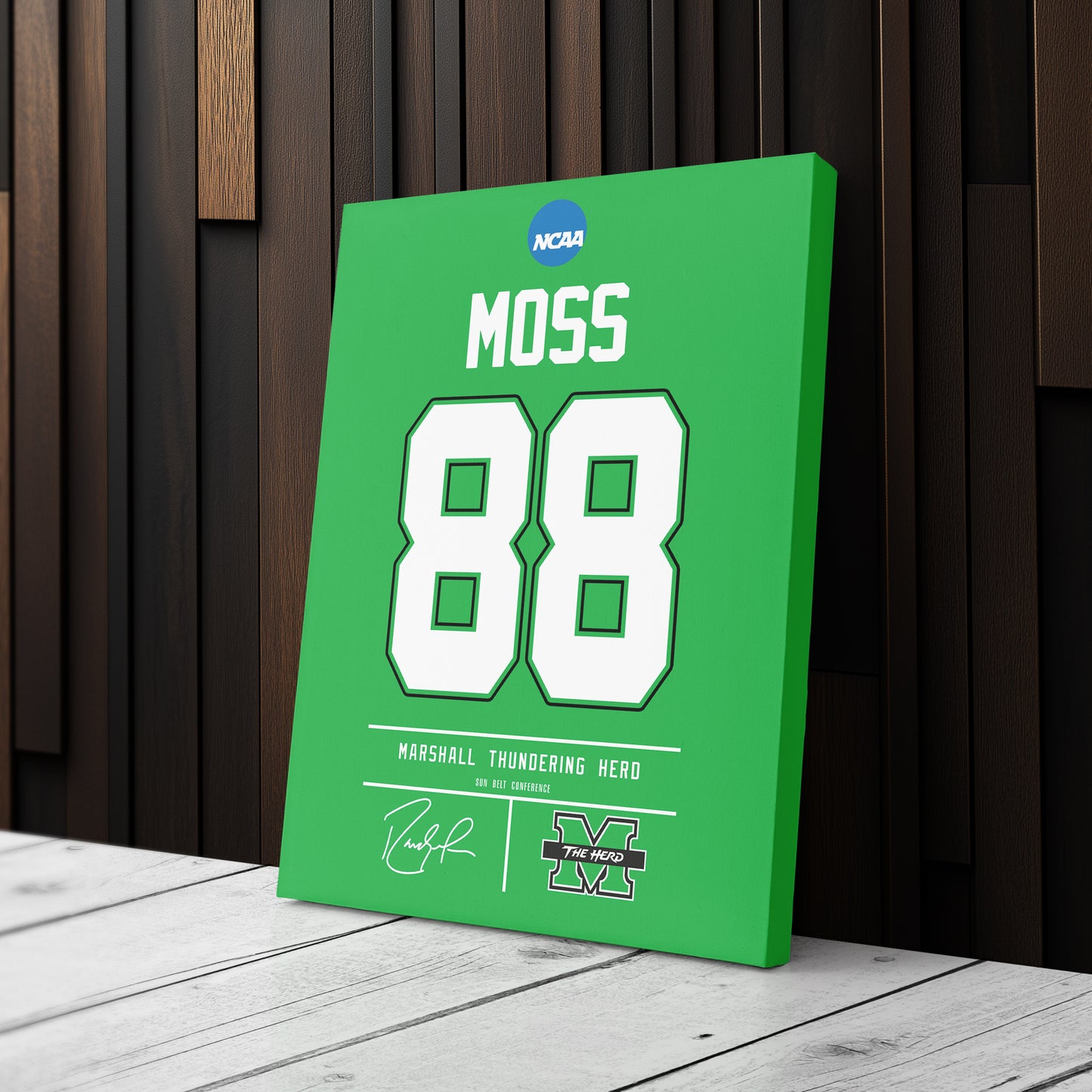 Randy Moss Thundering Herd Jersey Canvas Print | Wall Art Decor