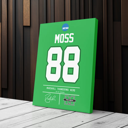 Randy Moss Thundering Herd Jersey Canvas Print | Wall Art Decor