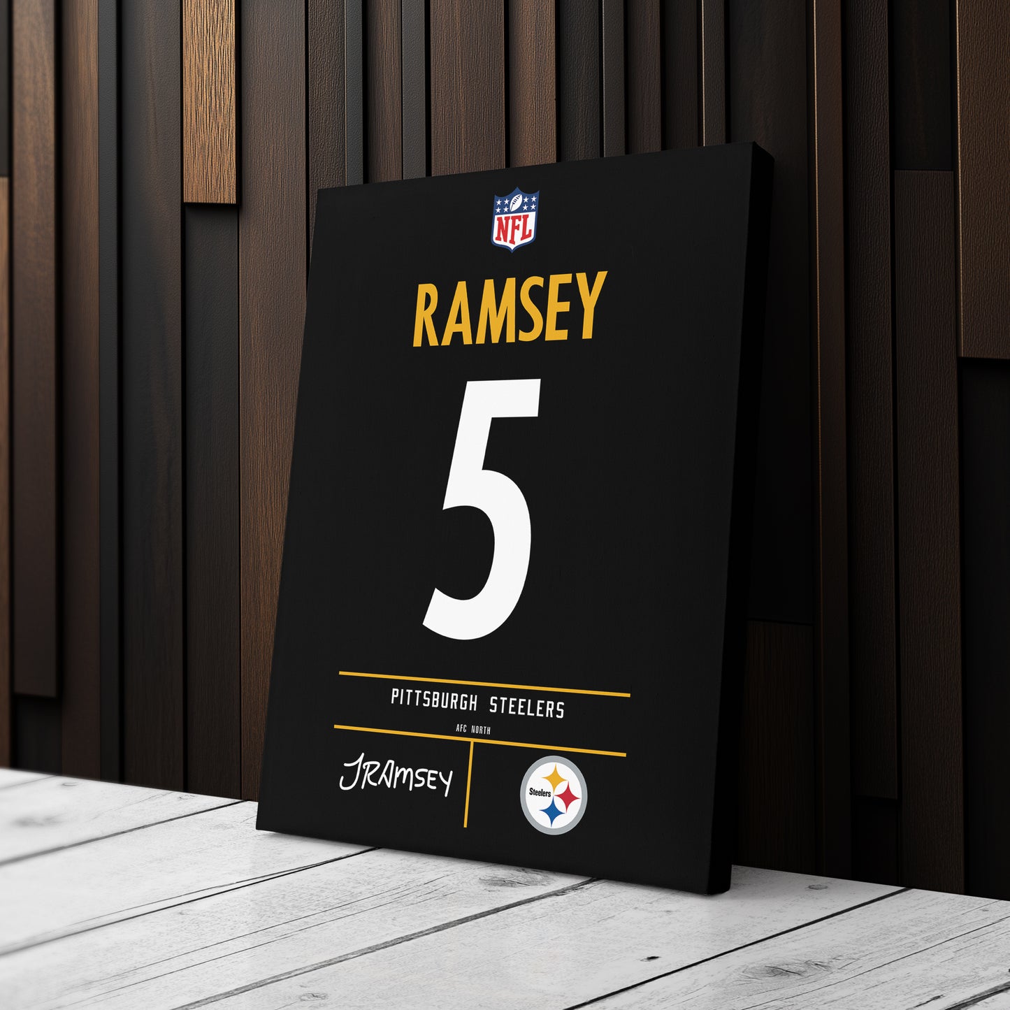 Jalen Ramsey Pittsburgh Steelers Jersey Canvas Wall Art