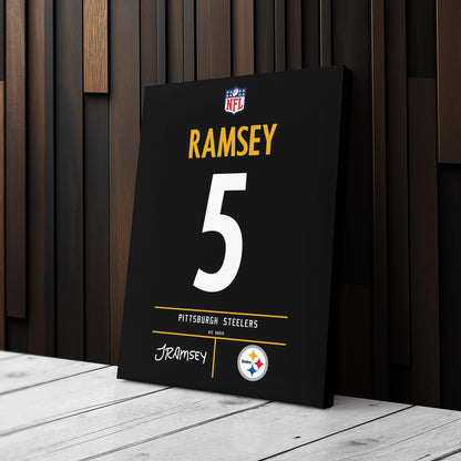 Jalen Ramsey Pittsburgh Steelers Jersey Canvas Wall Art