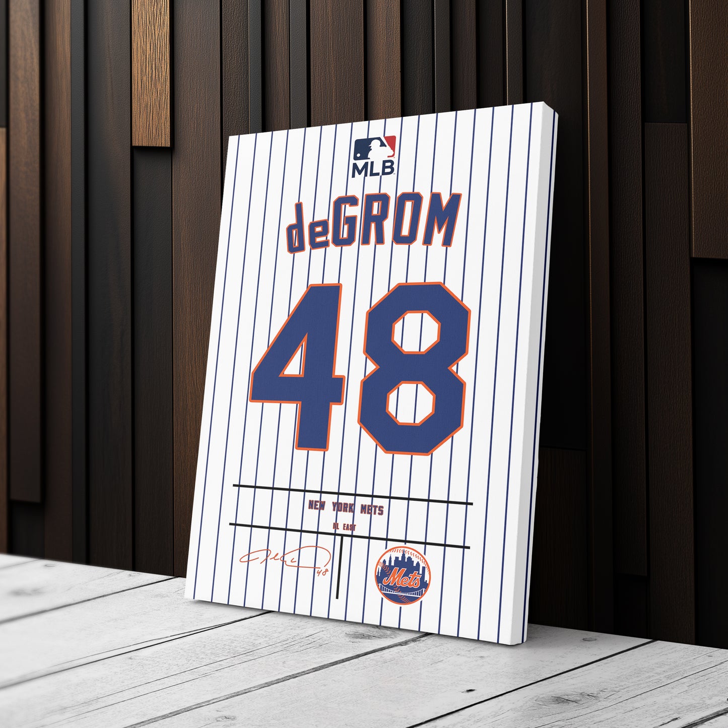 Jacob deGrom Mets Jersey Canvas Print | Wall Art Decor