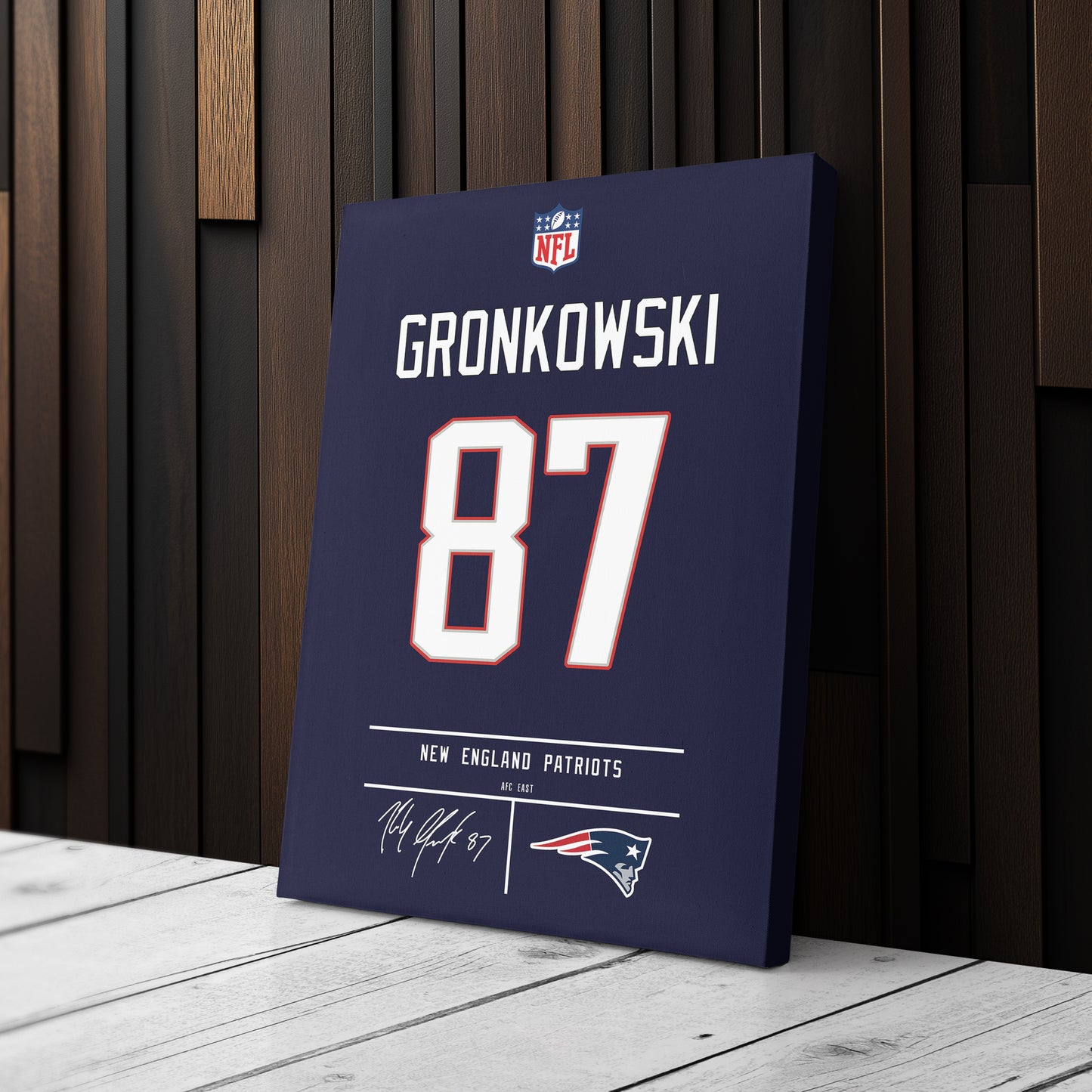Rob Gronkowski Patriots Jersey Canvas Print | Wall Art Decor