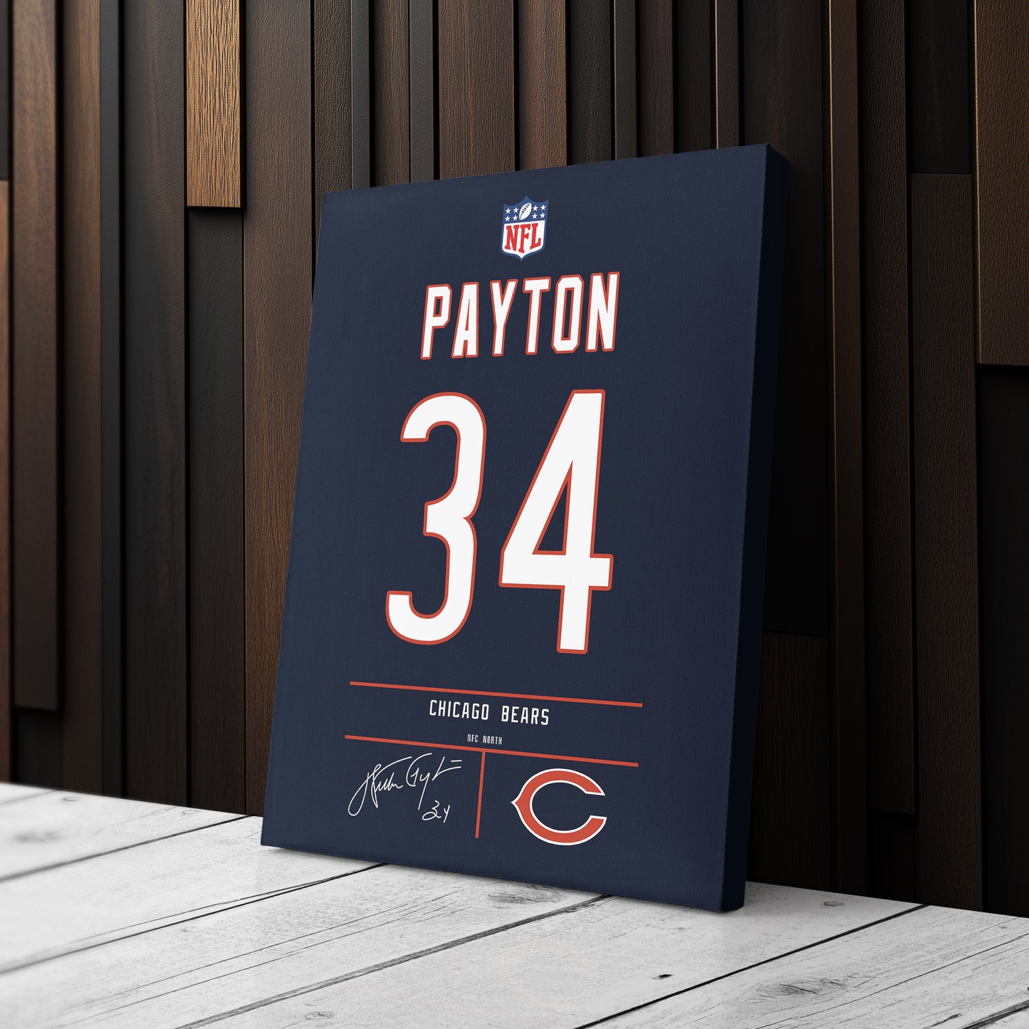 Walter Payton Bears Jersey Canvas Print | Wall Art Decor